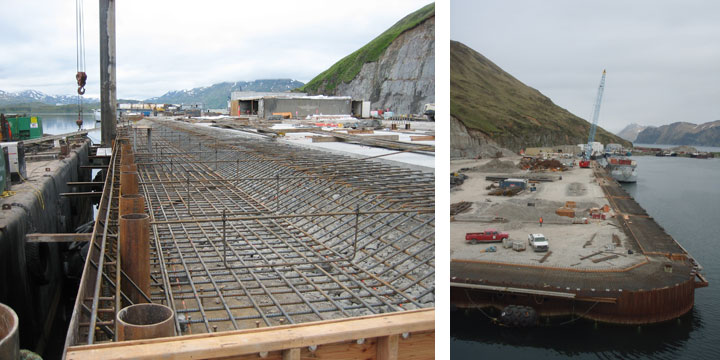 Dutch Harbor port construction