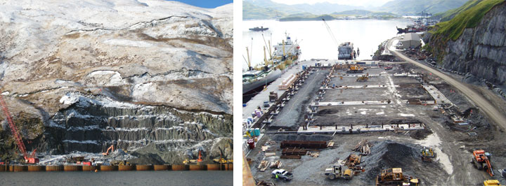 Dutch Harbor port construction